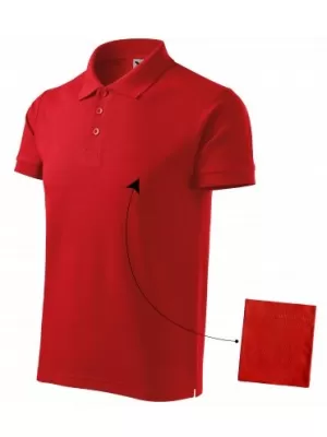 Мъжка тениска с яка MALFINI COTTON 212 ЧЕРВЕНО