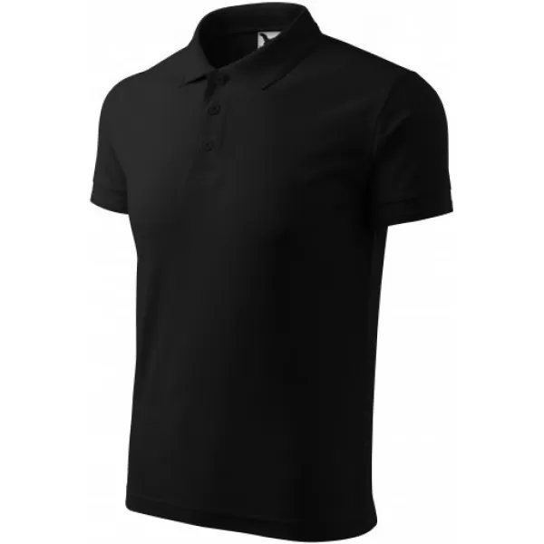  Мъжка тениска с яка MALFINI PIQUE POLO 203 ЧЕРЕН 