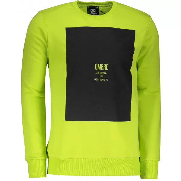  Мъжки суичър OMBRE AB1045 ЗЕЛЕНО 