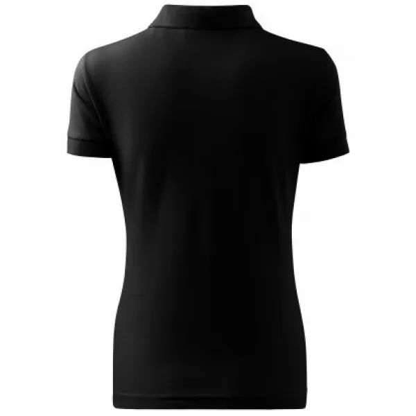  Дамска тениска с яка MALFINI COTTON 213 ЧЕРЕН 