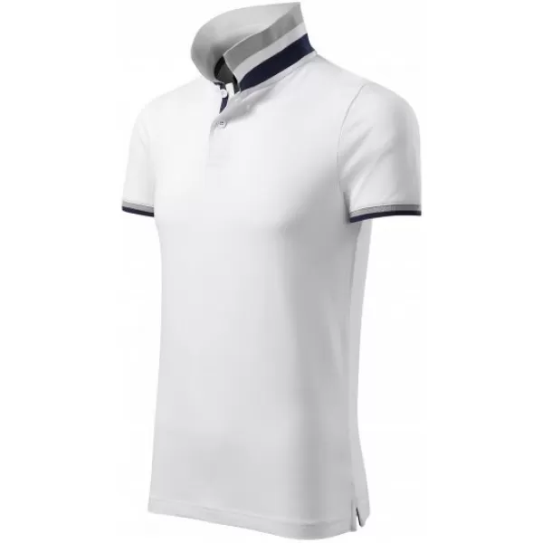  Мъжка тениска с яка MALFINI PREMIUM COLLAR UP 256 БЯЛО 