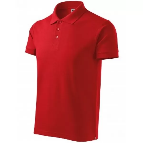  Мъжка тениска с яка MALFINI COTTON 212 ЧЕРВЕНО 