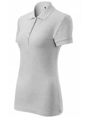 Дамска тениска с яка MALFINI COTTON 213 СВЕТЛОСИВИ ОТБЛЯСЪЦИ