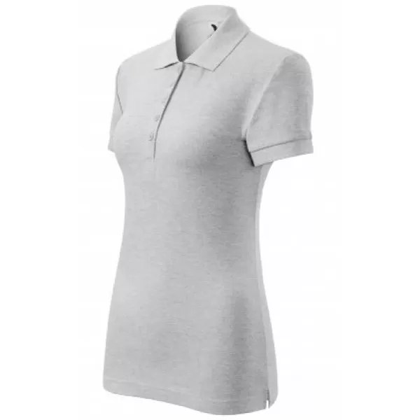  Дамска тениска с яка MALFINI COTTON 213 СВЕТЛОСИВИ ОТБЛЯСЪЦИ 