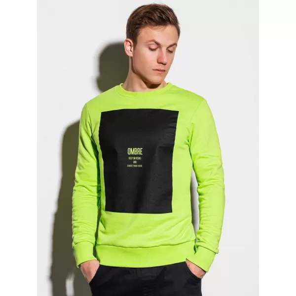  Мъжки суичър OMBRE AB1045 ЗЕЛЕНО 
