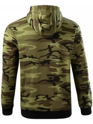 Мъжки суичър MALFINI CAMO ZIPPER C19 КАМУФЛАЖНО ЗЕЛЕНО