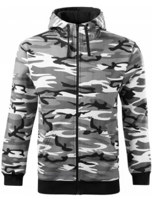 Мъжки суичър MALFINI CAMO ZIPPER C19 КАМУФЛАЖНО СИВО