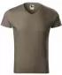 Мъжка тениска MALFINI SLIM FIT V-NECK 146 АРМИИ