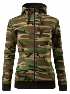 Дамски суичър MALFINI CAMO ZIPPER C20 КАМУФЛАЖНО КАФЯВО