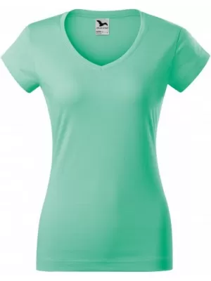 Дамска тениска MALFINI FIT V-NECK 162 МЕНТА
