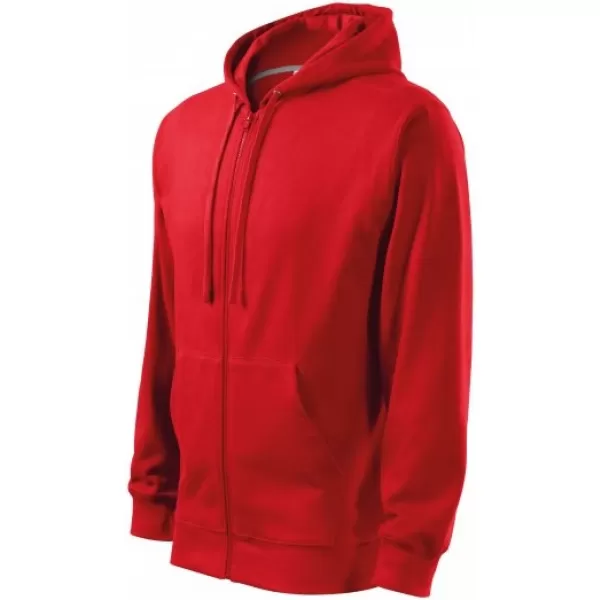  Мъжки суичър MALFINI TRENDY ZIPPER 410 ЧЕРВЕНО 