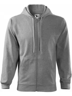 Мъжки суичър MALFINI TRENDY ZIPPER 410 ТЪМНОСИВИ ОТБЛЯСЪЦИ