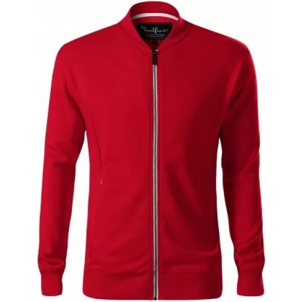  Мъжки суичър MALFINI PREMIUM BOMBER 453 ЧЕРВЕНА ФОРМУЛА 