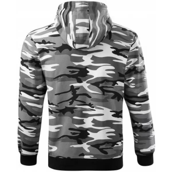  Мъжки суичър MALFINI CAMO ZIPPER C19 КАМУФЛАЖНО СИВО 