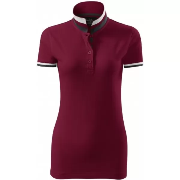 Дамска тениска с яка MALFINI PREMIUM COLLAR UP 257 ГРАНАТ 