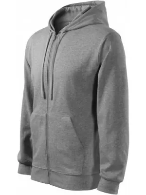 Мъжки суичър MALFINI TRENDY ZIPPER 410 ТЪМНОСИВИ ОТБЛЯСЪЦИ