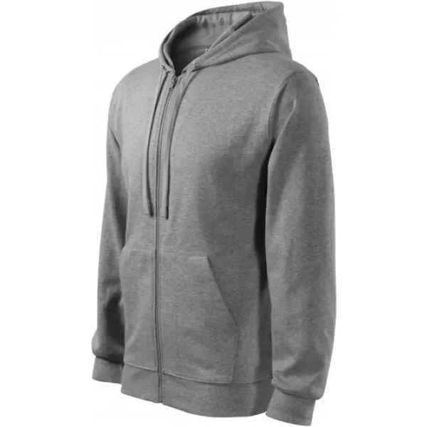  Мъжки суичър MALFINI TRENDY ZIPPER 410 ТЪМНОСИВИ ОТБЛЯСЪЦИ 