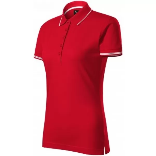  Дамска тениска с яка MALFINI PREMIUM PERFECTION PLAIN 253 ЧЕРВЕНА ФОРМУЛА 