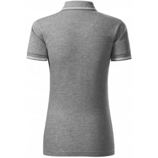  Дамска тениска с яка MALFINI PREMIUM PERFECTION PLAIN 253 ТЪМНОСИВИ ОТБЛЯСЪЦИ 
