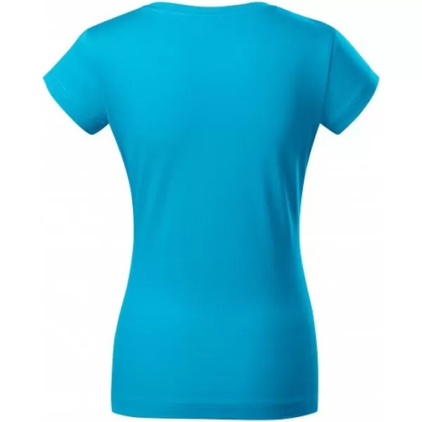  Дамска тениска MALFINI FIT V-NECK 162 ТЮРКОАЗ 