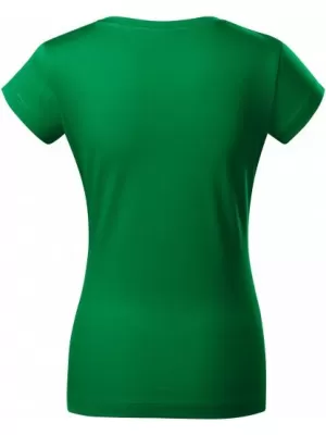 Дамска тениска MALFINI FIT V-NECK 162 СРЕДНО ЗЕЛЕНО