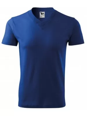 Мъжка тениска MALFINI V-NECK 102 КРАЛСКО СИНЬО