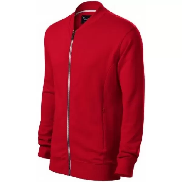  Мъжки суичър MALFINI PREMIUM BOMBER 453 ЧЕРВЕНА ФОРМУЛА 