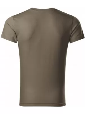 Мъжка тениска MALFINI SLIM FIT V-NECK 146 АРМИИ