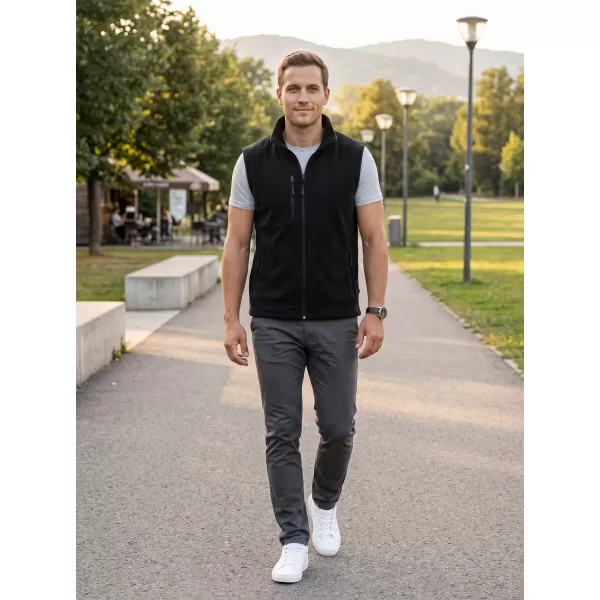  Мъжка поларена жилетка MALFINI EXIT 525 ЧЕРЕН 