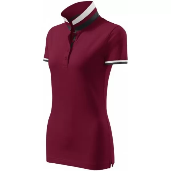  Дамска тениска с яка MALFINI PREMIUM COLLAR UP 257 ГРАНАТ 