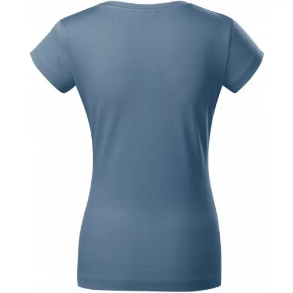  Дамска тениска MALFINI FIT V-NECK 162 ДЕНИМ 