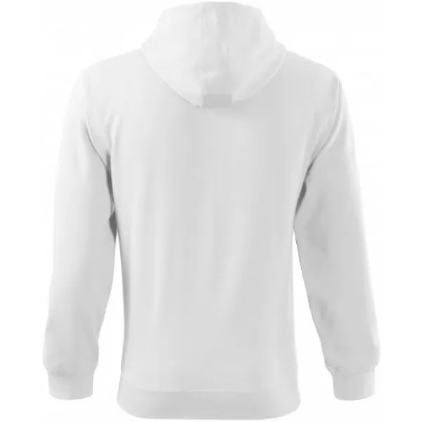  Мъжки суичър MALFINI TRENDY ZIPPER 410 БЯЛО 