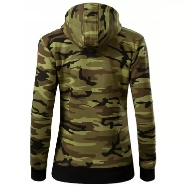 Дамски суичър MALFINI CAMO ZIPPER C20 КАМУФЛАЖНО ЗЕЛЕНО 