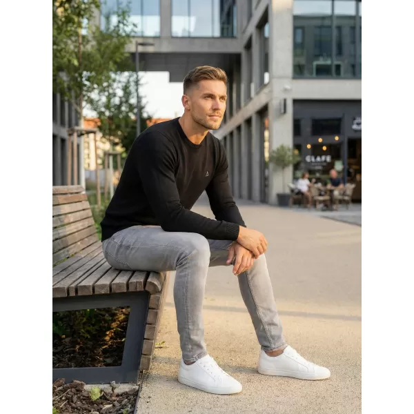  Мъжки пуловер ALTISPORT KAMIQ MPLS096 ЧЕРЕН 