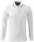 Мъжка тениска с дълги ръкави и яка MALFINI PREMIUM CONTRAST STRIPE LS 258 БЯЛО