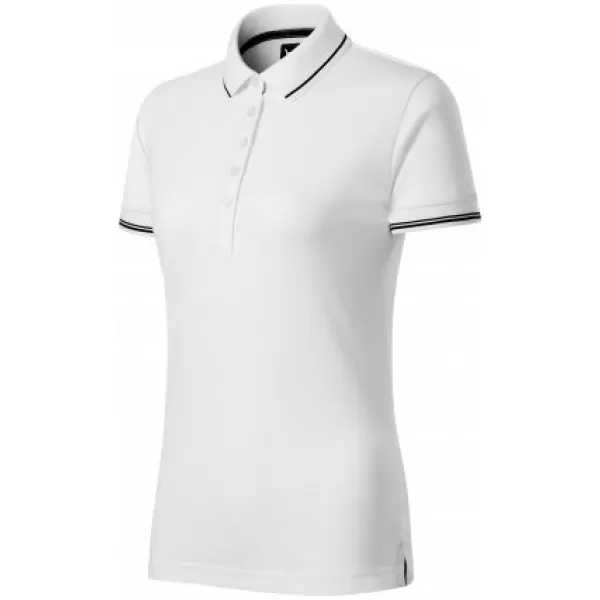  Дамска тениска с яка MALFINI PREMIUM PERFECTION PLAIN 253 БЯЛО 