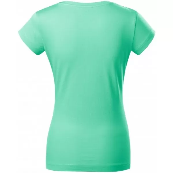  Дамска тениска MALFINI FIT V-NECK 162 МЕНТА 