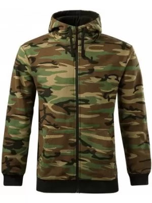 Мъжки суичър MALFINI CAMO ZIPPER C19 КАМУФЛАЖНО КАФЯВО
