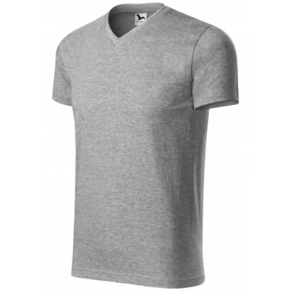  Мъжка тениска MALFINI HEAVY V-NECK 111 ТЪМНОСИВИ ОТБЛЯСЪЦИ 