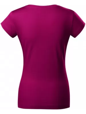 Дамска тениска MALFINI FIT V-NECK 162 ЧЕРВЕНА ФУКСИЯ
