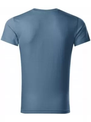 Мъжка тениска MALFINI SLIM FIT V-NECK 146 ДЕНИМ