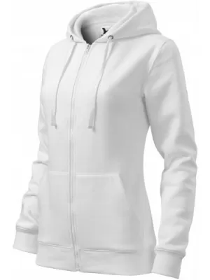 Дамски суичър MALFINI TRENDY ZIPPER 411 БЯЛО