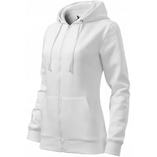  Дамски суичър MALFINI TRENDY ZIPPER 411 БЯЛО 