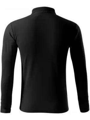 Мъжка тениска с дълги ръкави и яка MALFINI PIQUE POLO LS 221 ЧЕРЕН