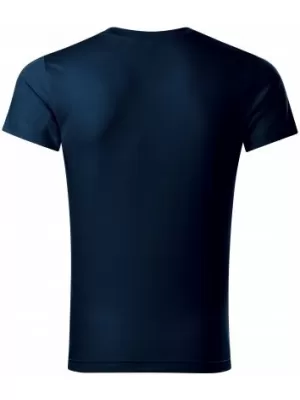 Мъжка тениска MALFINI SLIM FIT V-NECK 146 МОРСКО СИНЬО