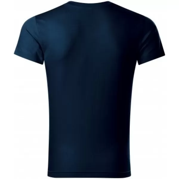  Мъжка тениска MALFINI SLIM FIT V-NECK 146 МОРСКО СИНЬО 