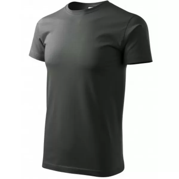  Мъжка тениска MALFINI BASIC 129 ТЪМЕН ШИСТИ 