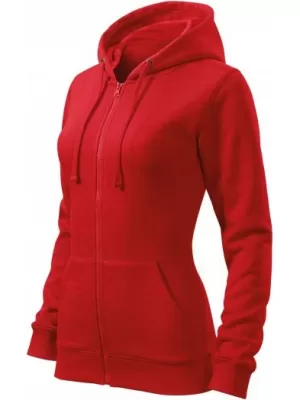 Дамски суичър MALFINI TRENDY ZIPPER 411 ЧЕРВЕНО