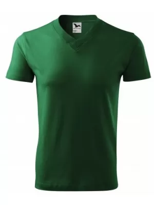 Мъжка тениска MALFINI V-NECK 102 БУТИЛКА ЗЕЛЕНО