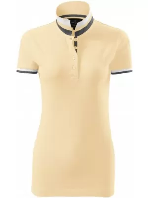 Дамска тениска с яка MALFINI PREMIUM COLLAR UP 257 БЪРБЪН ВАНИЛИЯ